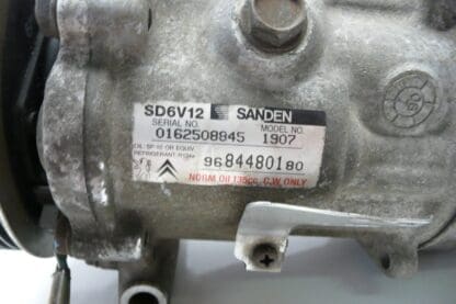 Ilmastointikompressori Sanden SD6V12 1907 Citroën Peugeot 9684480180 6453XP