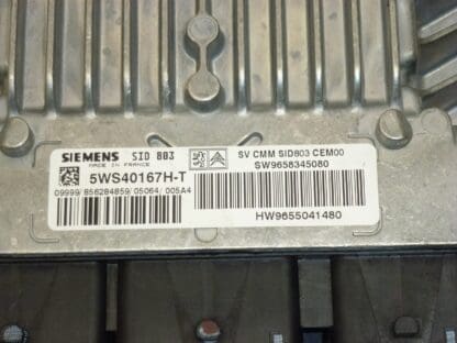 ECU Siemens SID 803 5WS40167H-T 9655041480 1940ZR