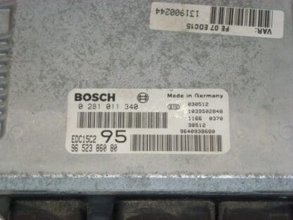 ECU Bosch EDC15C2 neitsyt 9652386080 0281011340