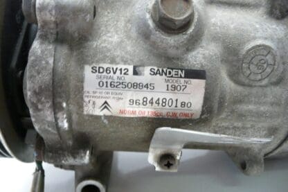 Ilmastointikompressori Sanden SD6V12 1907 Citroën Peugeot 9684480180 6453XP - Image 2